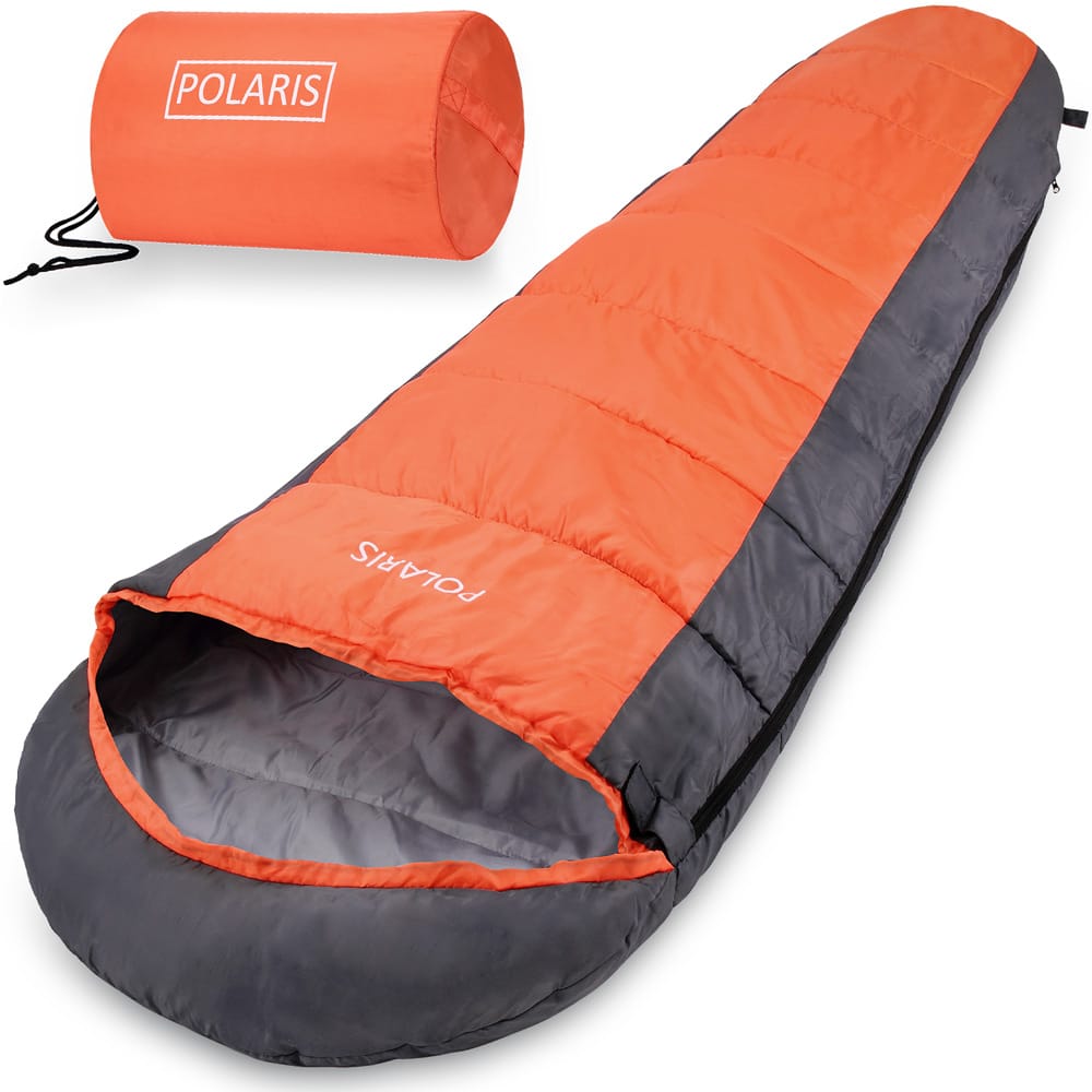 Sovepose polaris antracit/orange 210x75cm op til -7 ° C