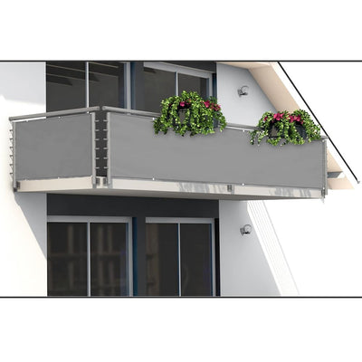 Balkon privatlivsskærm beton design 5m