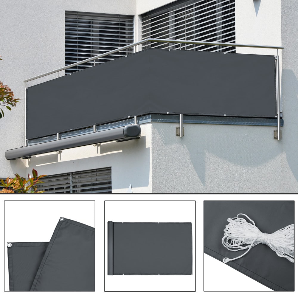 Balkon privatlivsskærm Anthracite 5M