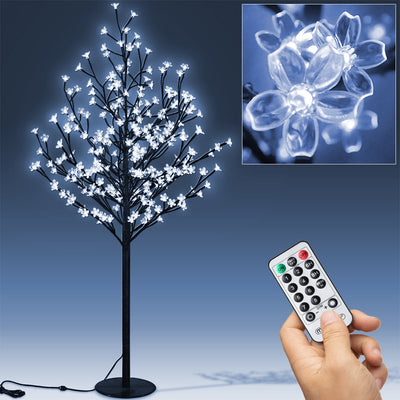 LED Cherry Blossom Tree Blue 180 cm 200leds indendørs/udendørs inkl. Fjernbetjening