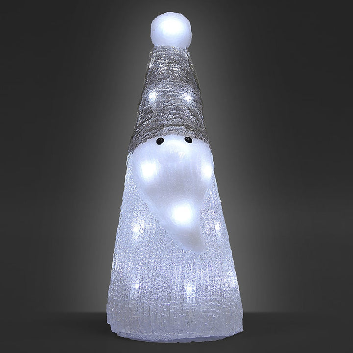 LED julefigur Santa White Acryl