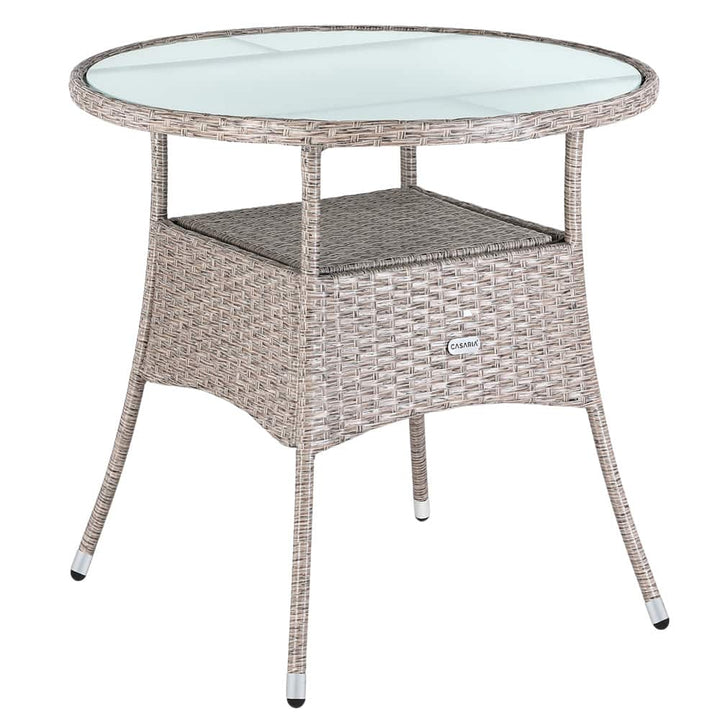 Rattan Bistro Table Cream 80 cm