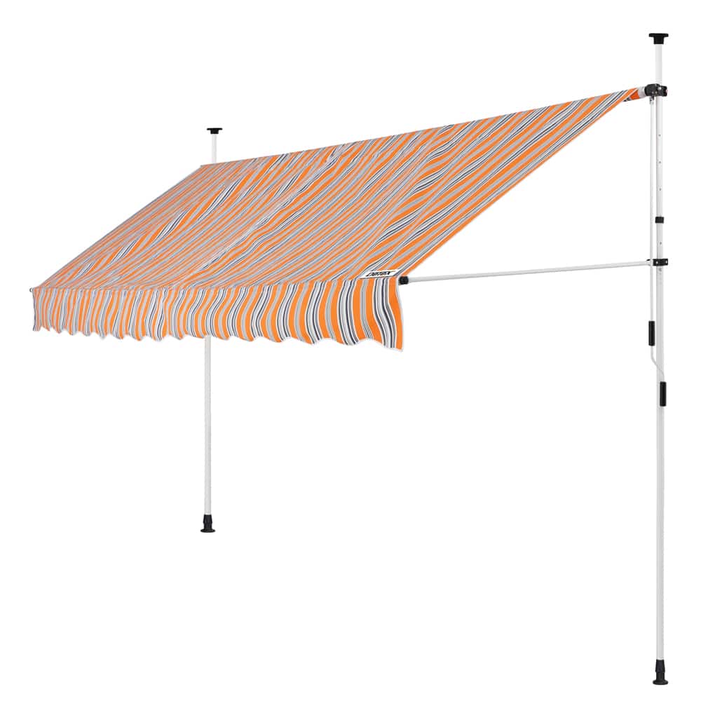 Klemme markise orange/sort/hvid 13ft