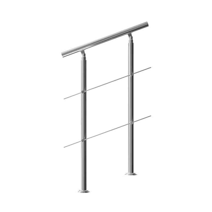 Banister rustfrit stål 80 cm 2 tværstykker