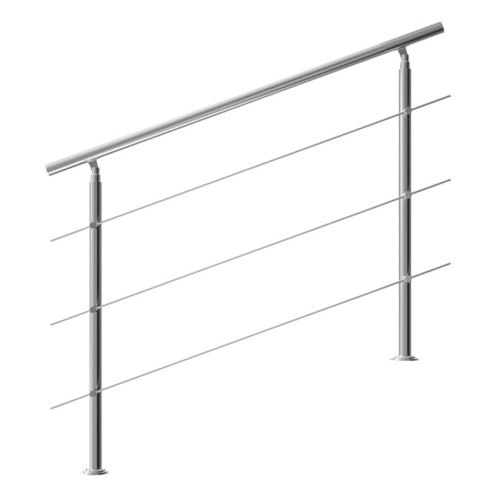 Banister rustfrit stål 150 cm 3 tværstykker