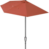 Halv parasol terracotta 2,7 m UV beskyttelse 50+