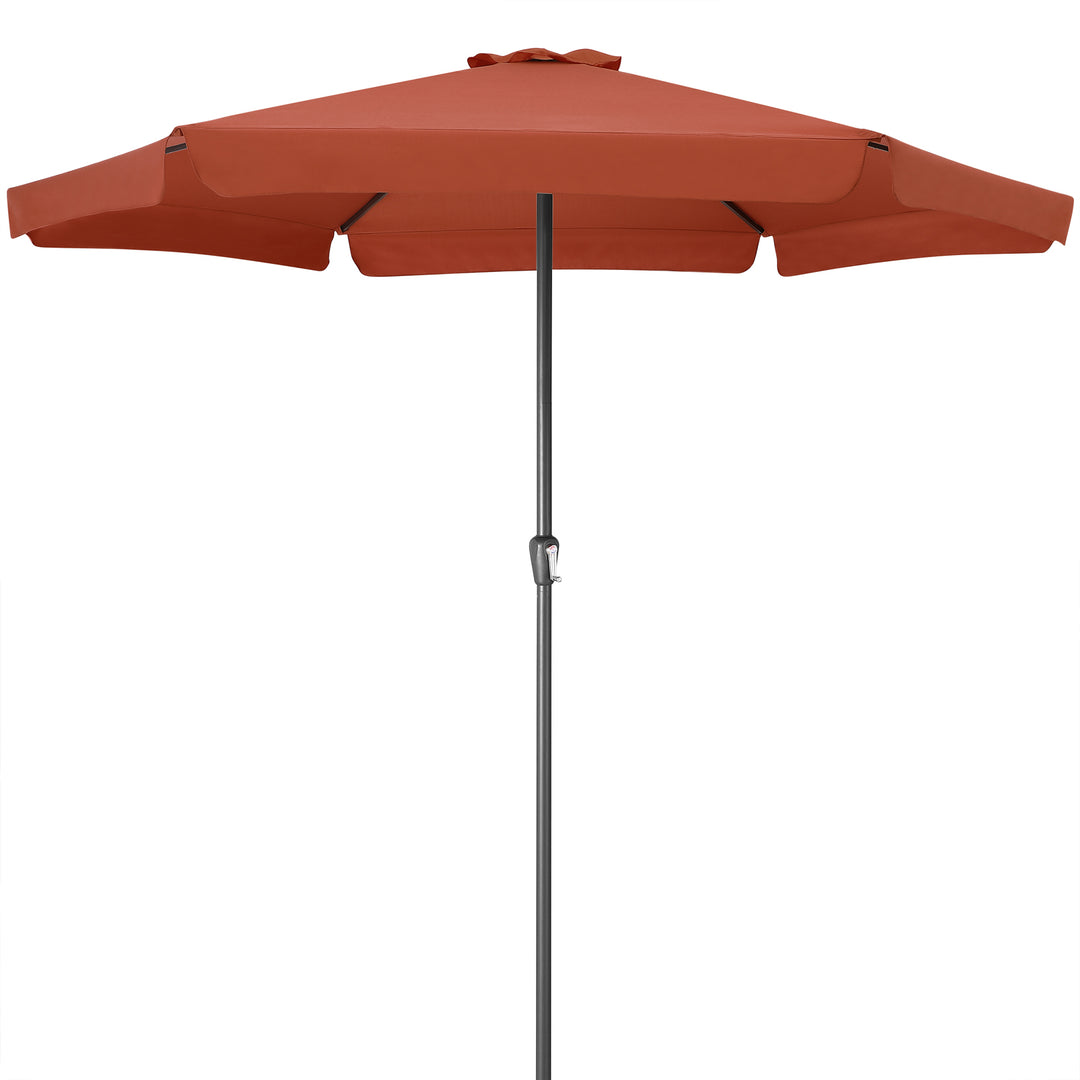 Parasol 3,3 m Terracotta med krumtaphåndtag UV-beskyttelse 50+