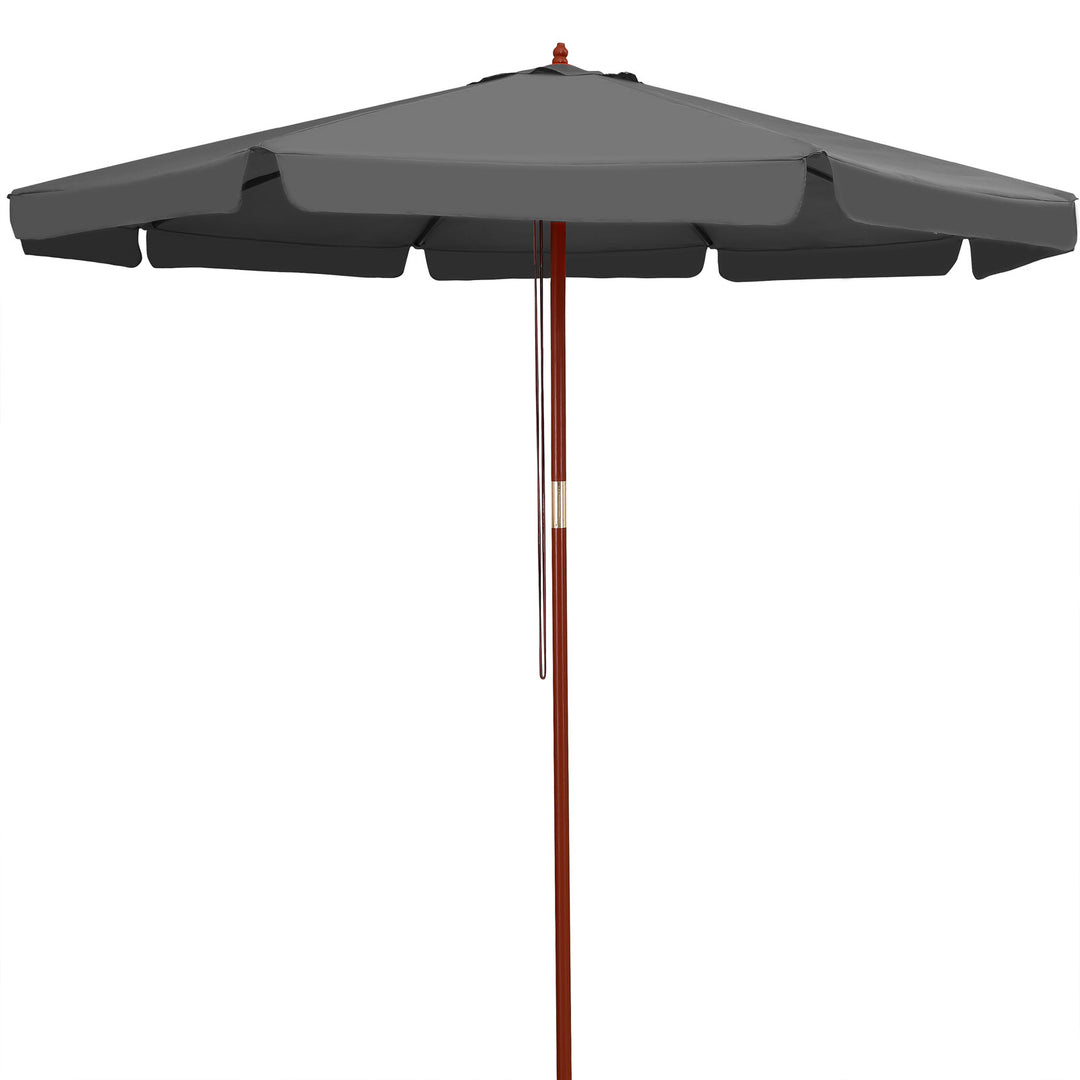 Parasol Anthracite Wood 3,3 m UV-beskyttelse 50+