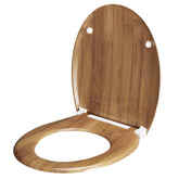 Blød tæt toilet sæde bambusdesign med hurtig frigivelse
