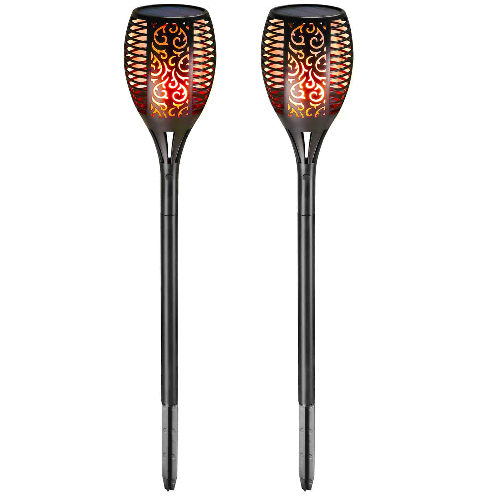 Solar Garden Torch 2pcs flimrende