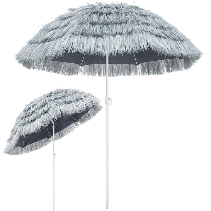 Parasol Hawaii lysegrå 1,6 m