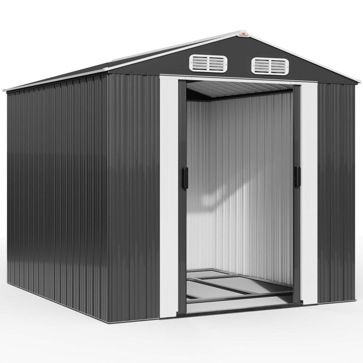 Garden Shed Anthracite Metal 8x10ft