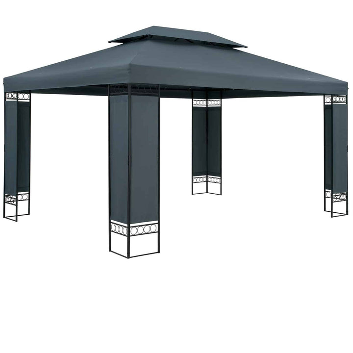 Metal Gazebo Elda Anthracite 3x4m