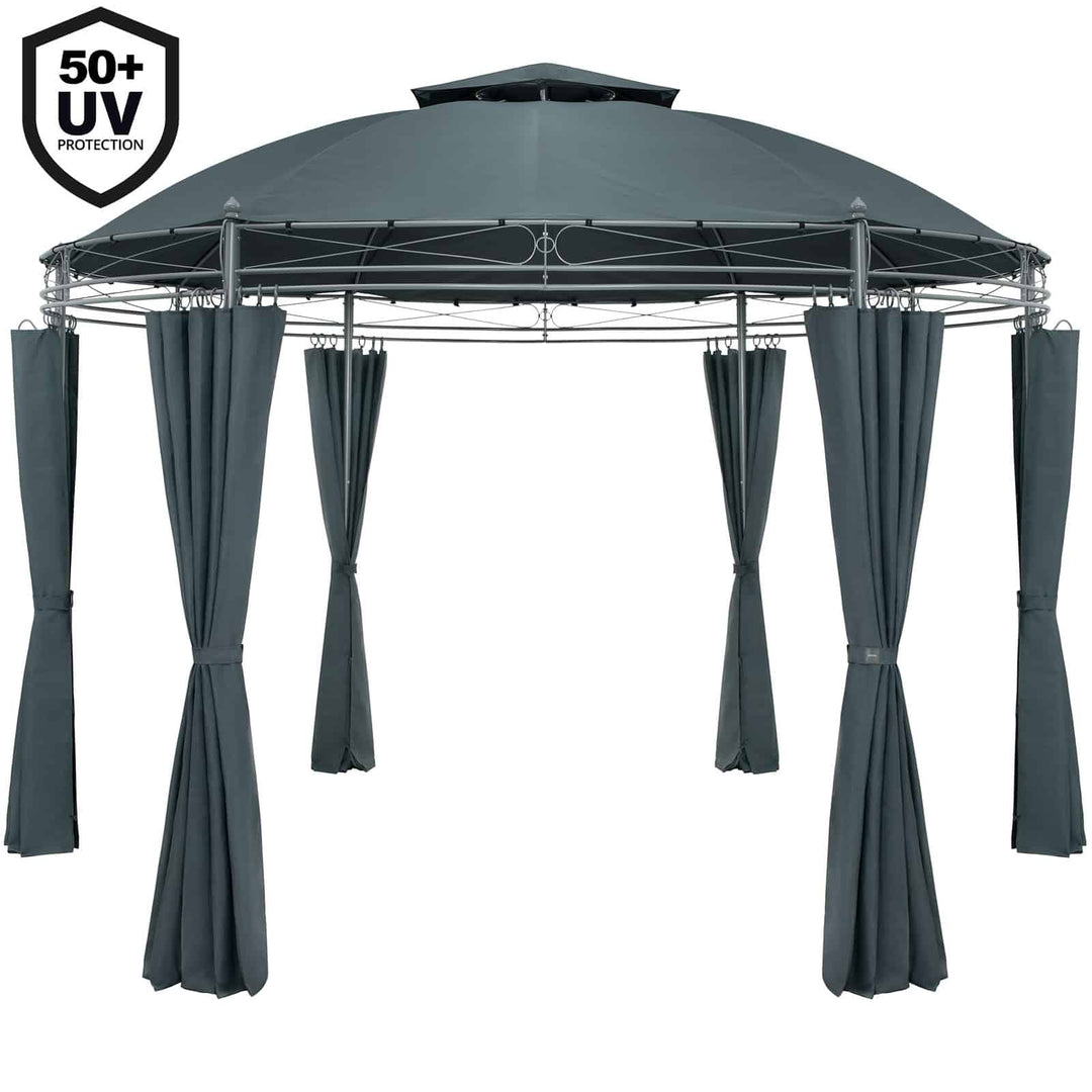 Metal Gazebo Toscana Anthracite 3,5 m