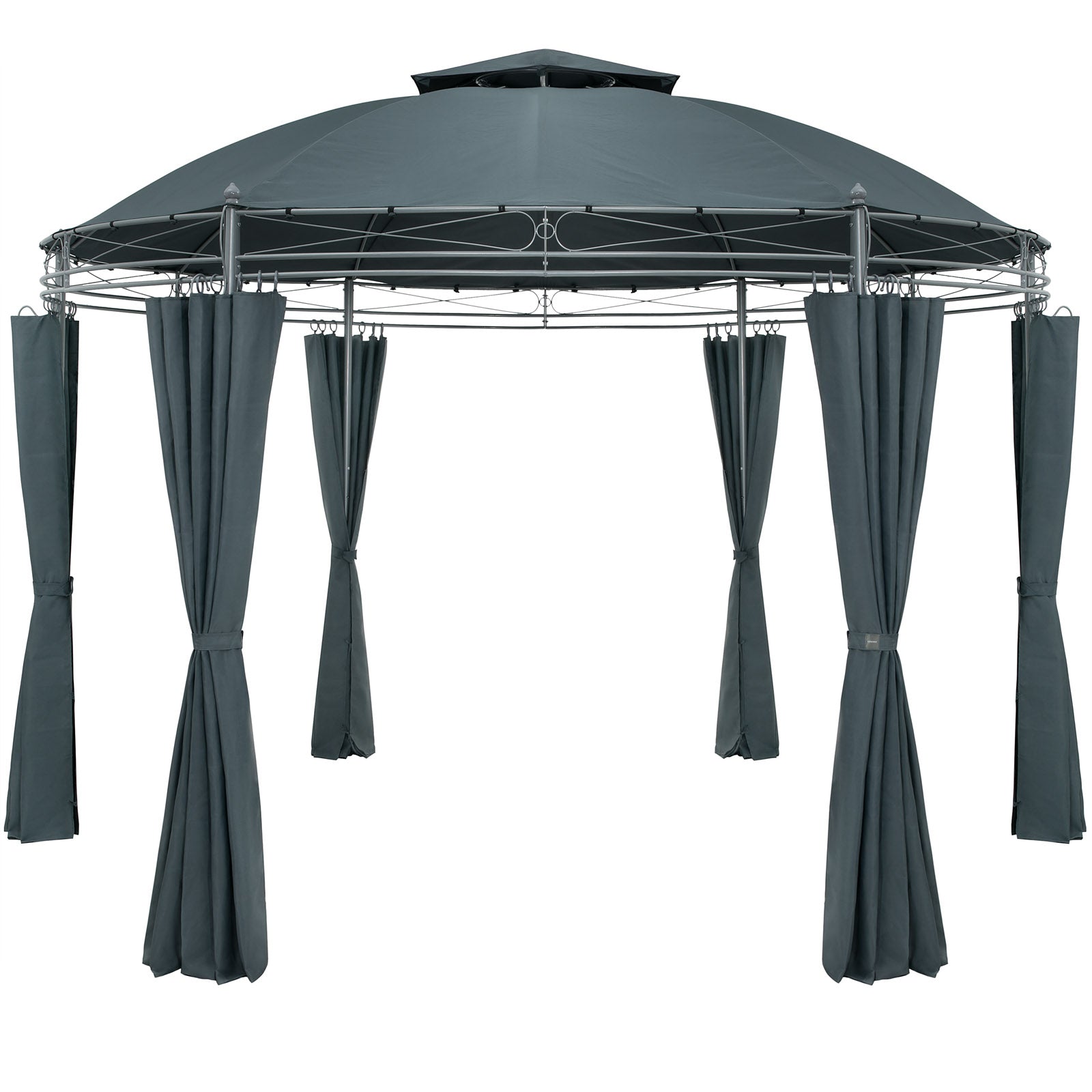 Metal Gazebo Toscana Anthracite 3,5 m