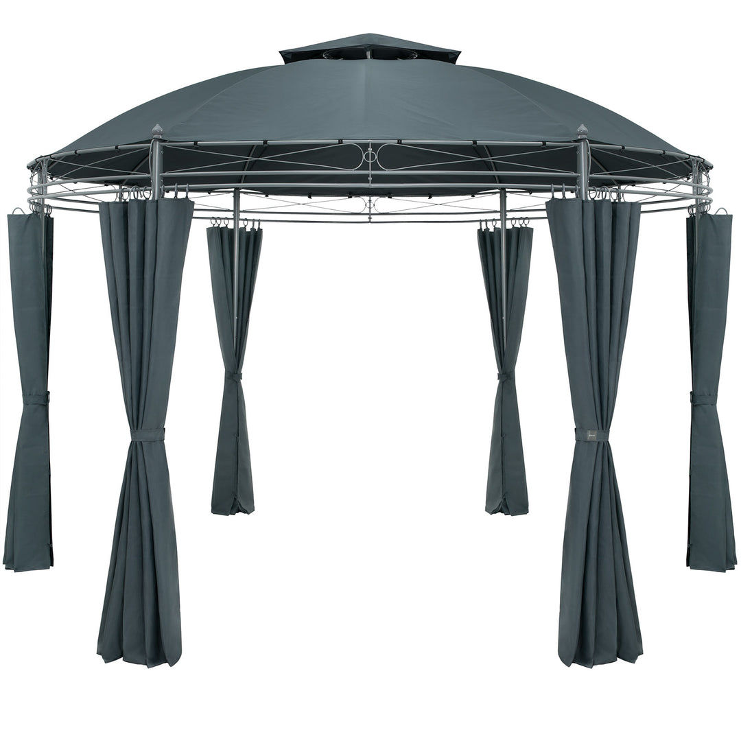 Metal Gazebo Toscana Anthracite 3,5 m