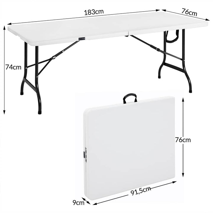 Foldningstabel hvid 6ft