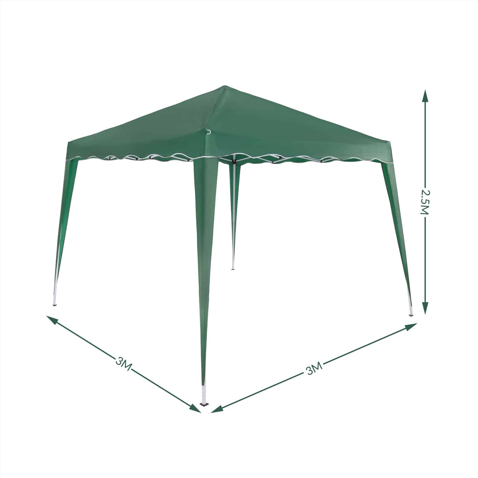 Pop Up Gazebo Capri Green 3x3m