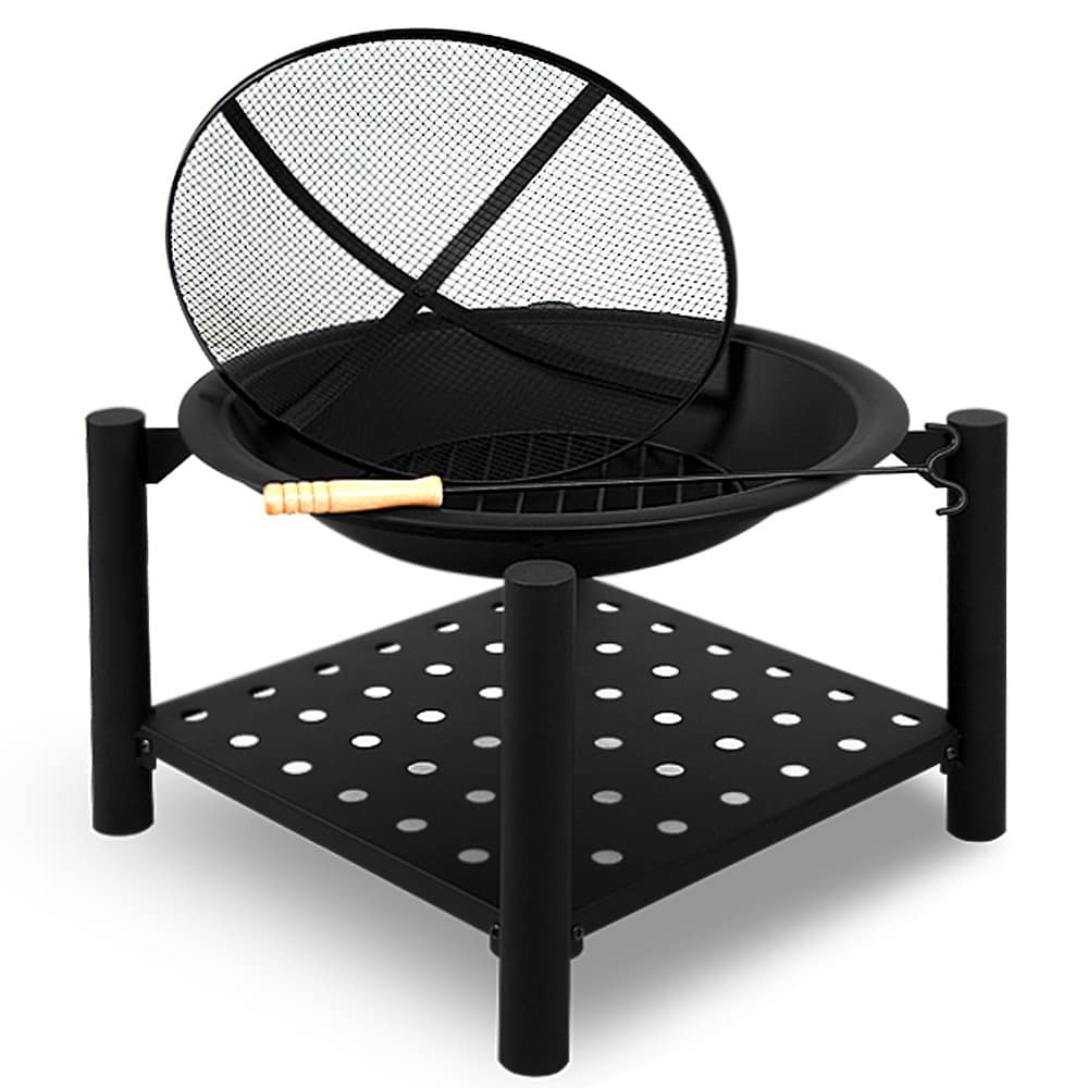 Fire Pit Steel 55 cm med logopbevaring