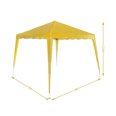 Pop Up Gazebo Capri Yellow 3x3m