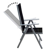 6 sæde havebord og stole Bern sølv aluminium foldbar