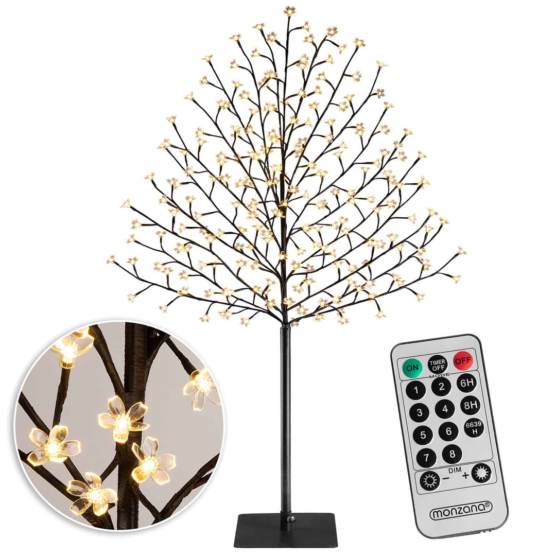 LED Cherry Blossom Tree Varm hvid 220 cm 220 LED'er indendørs/udendørs inkl. Fjernbetjening