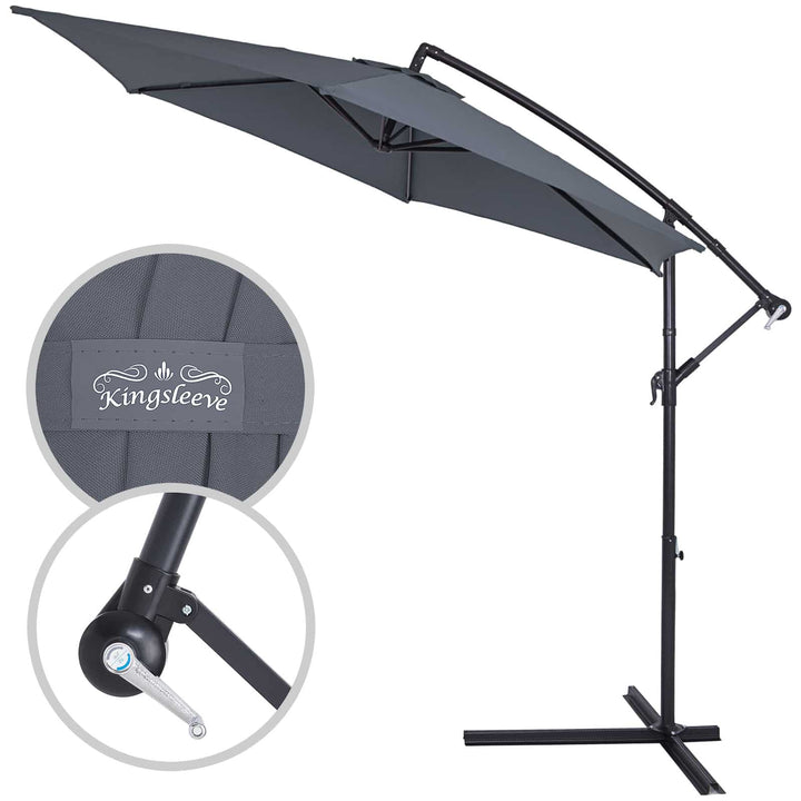 Cantilever Parasol Anthracite 3.3m Crank & Tilt