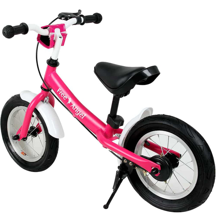 Balance Bike Street Angel 12 Pink med sidestand