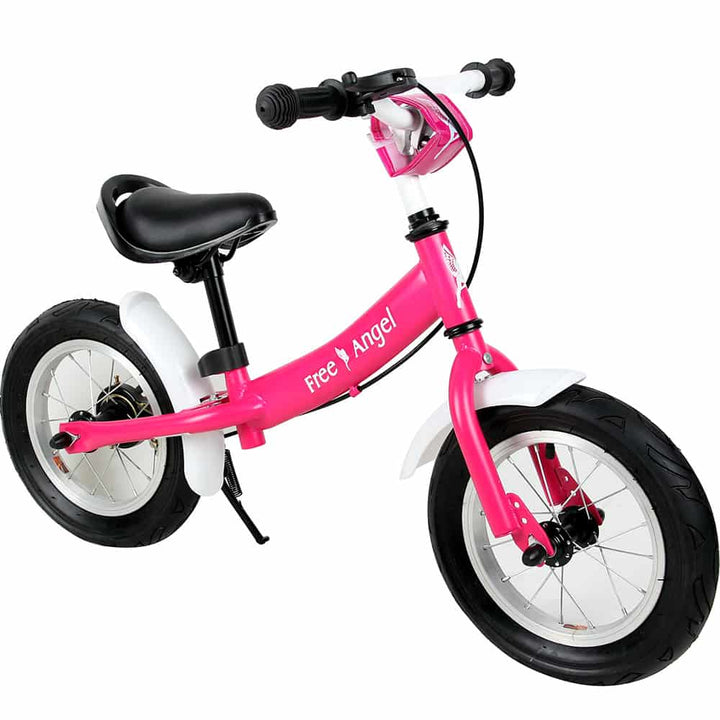 Balance Bike Street Angel 12 Pink med sidestand