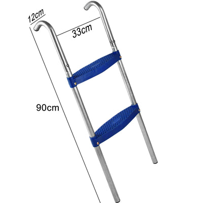 Trampoline stige 90 cm 2 trin metal universal pasform