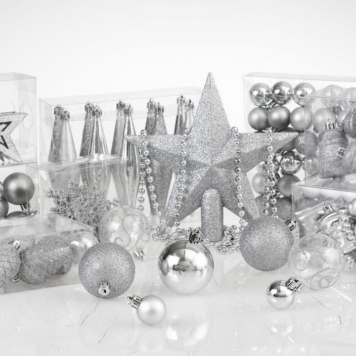 Julebaubles 102pcs sølv