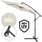 Cantilever Parasol Cream 3m Crank & Tilt UV-beskyttelse 40+