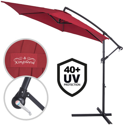 Cantilever Parasol Red 3M Crank & Tilt UV-beskyttelse 40+