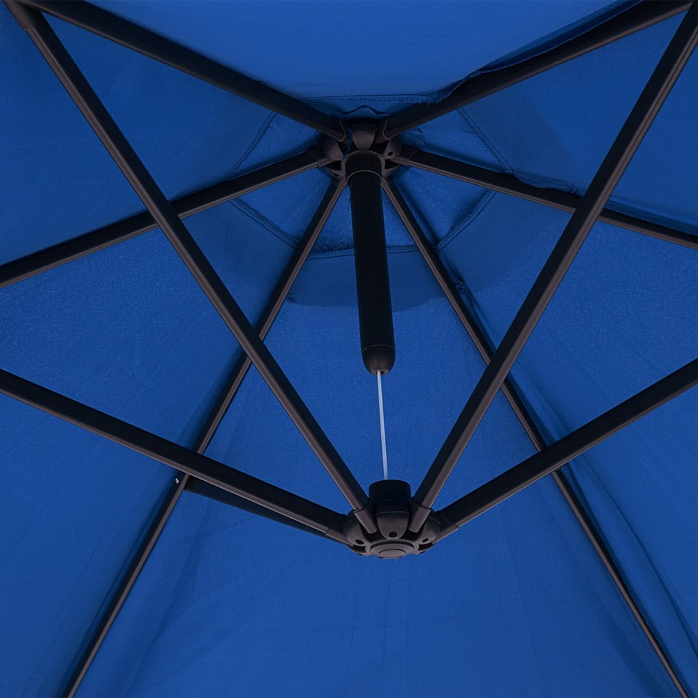 Cantilever Parasol Blue 3,3 m Crank & Tilt UV Protection 40+