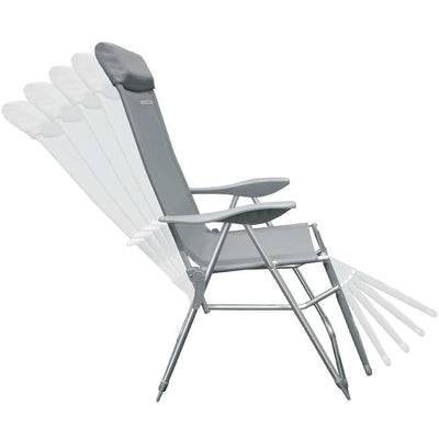 Beklædning af havestol 2 stk. Sæt grå aluminium foldbar