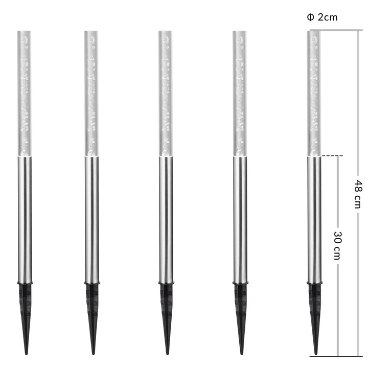 Sollys 5 stk. Hvid 48 cm