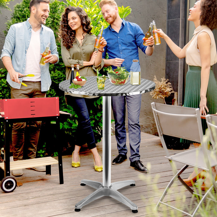 Søjlebord rustfrit stål/aluminiumshøjdejusterbar sammenfoldelig foldbar