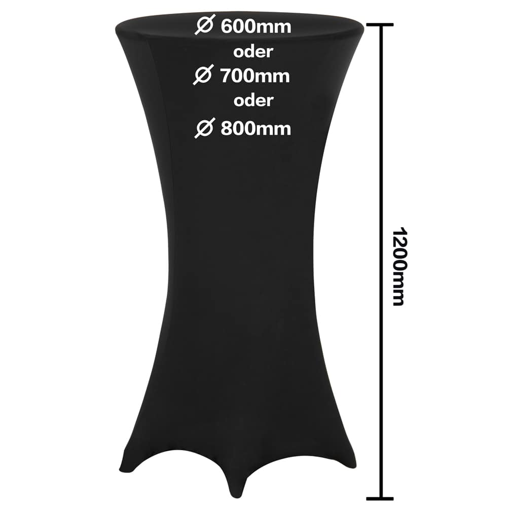Cocktailbord dækning sort 60 cm