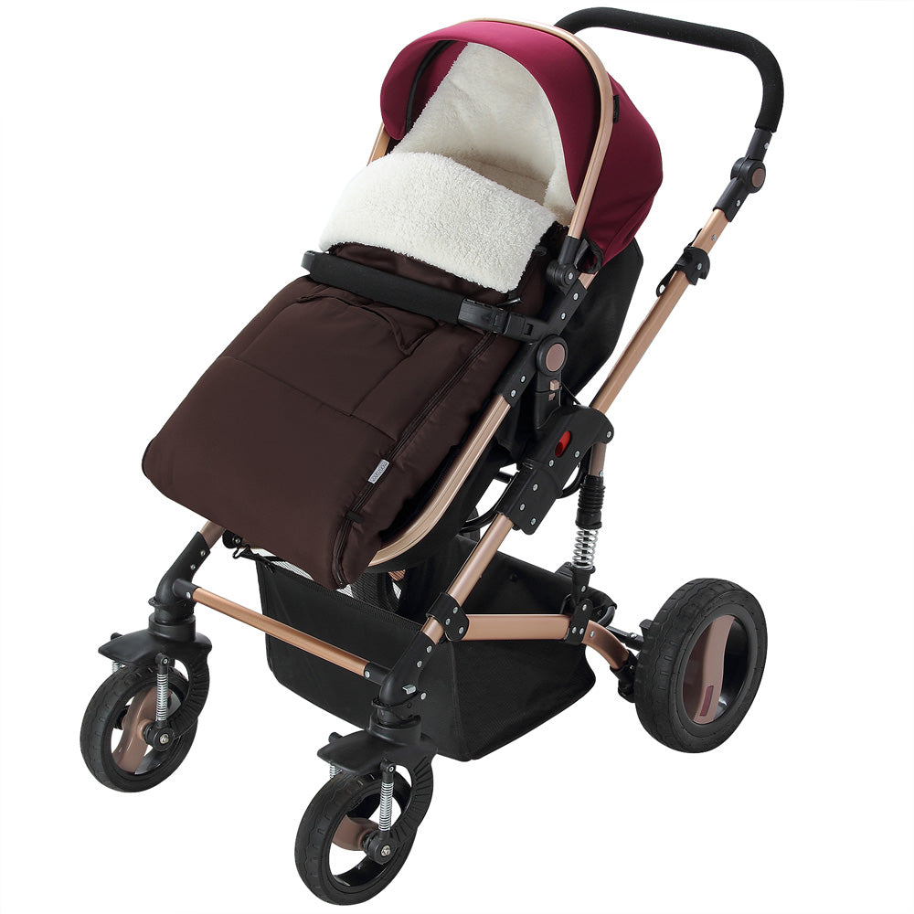 Baby fodmuff brun universel pasform