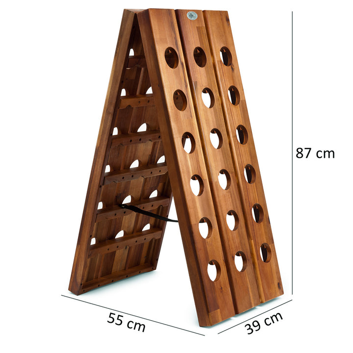 Vinstativ træ 36 flasker