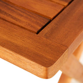 Sidebord Acacia Wood 70x70x73cm sammenfoldelig
