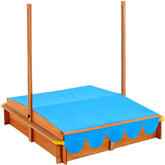 Sand pit med låg deluxe 120x120cm