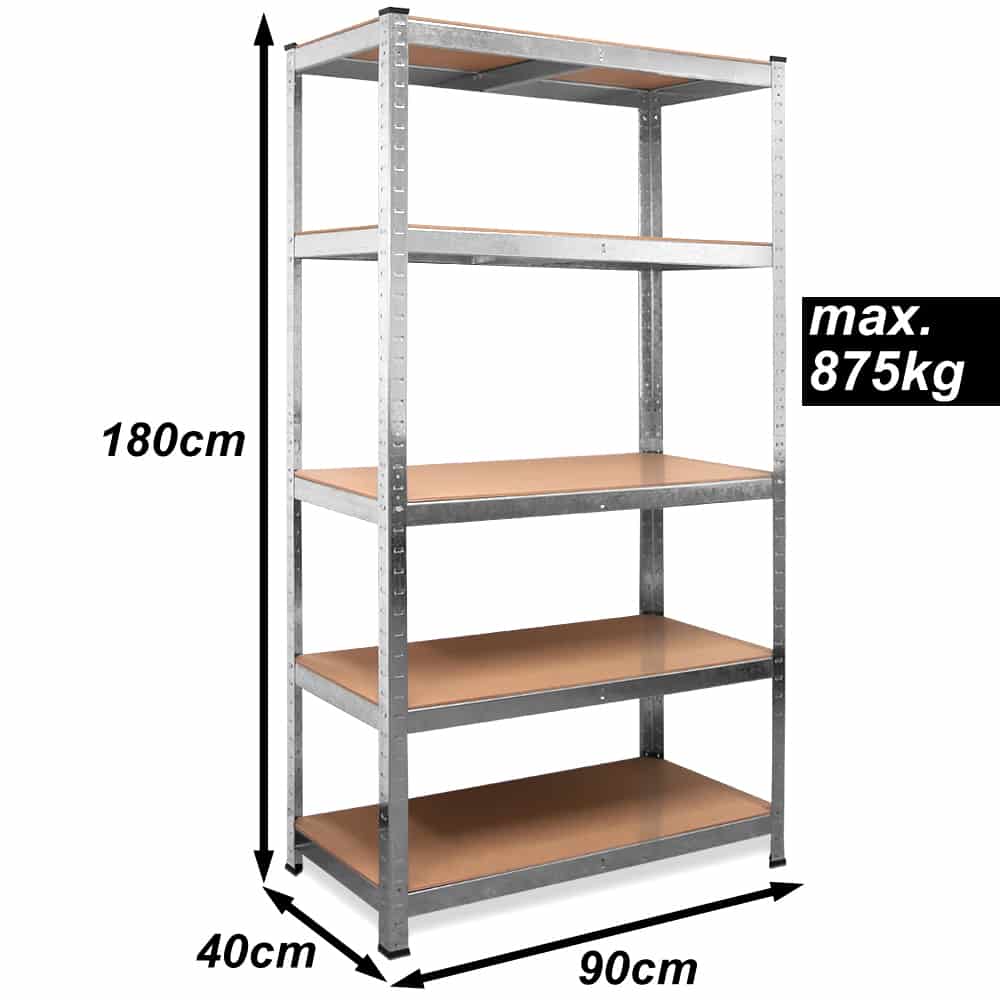 Tunghylder 2 stk. Sæt 180x90x40cm galvaniseret 875 kg