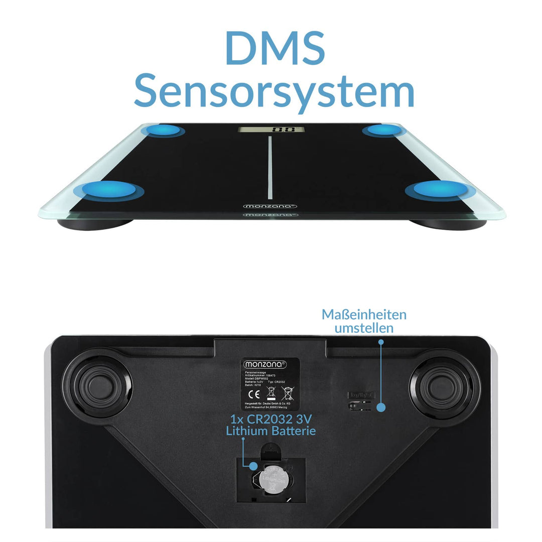 Personlig skala med DMS -sensorsystemets baggrundsbelyst LCD -skærm