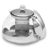 TEA POT Glas/rustfrit stål 1.2L med infuser