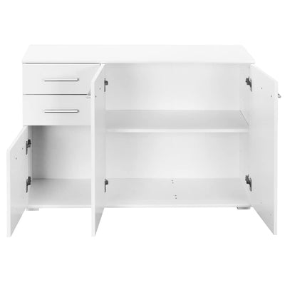 Skænk Alba White 107x75x35cm med 3 døre 2 skuffer