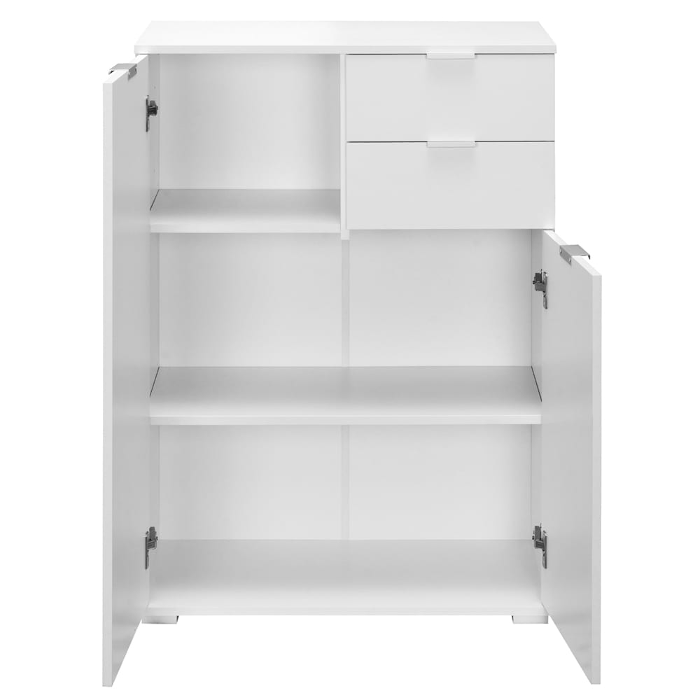 Highboard Alba White 71x101x35cm med 2 døre 2 skuffer