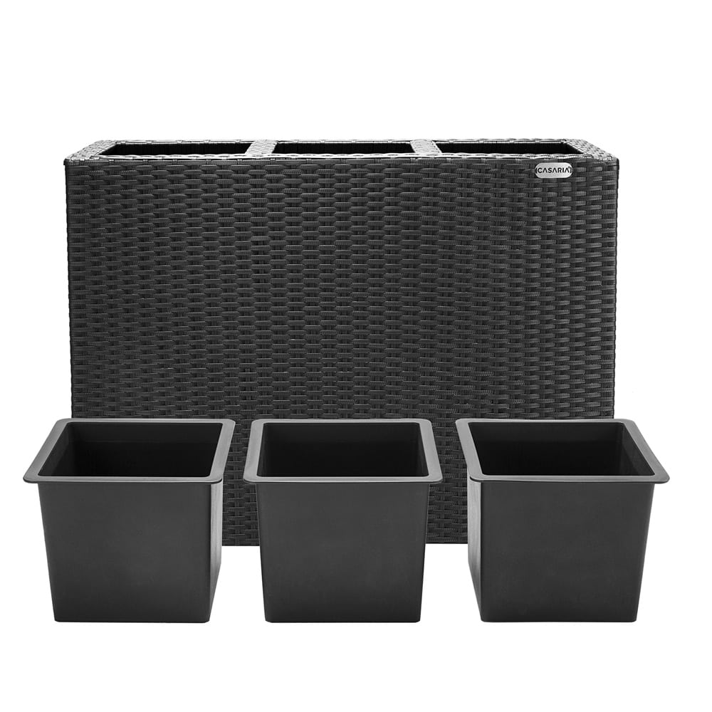 Rattan Flower Pot 83x30.5x60cm med 3 gryder