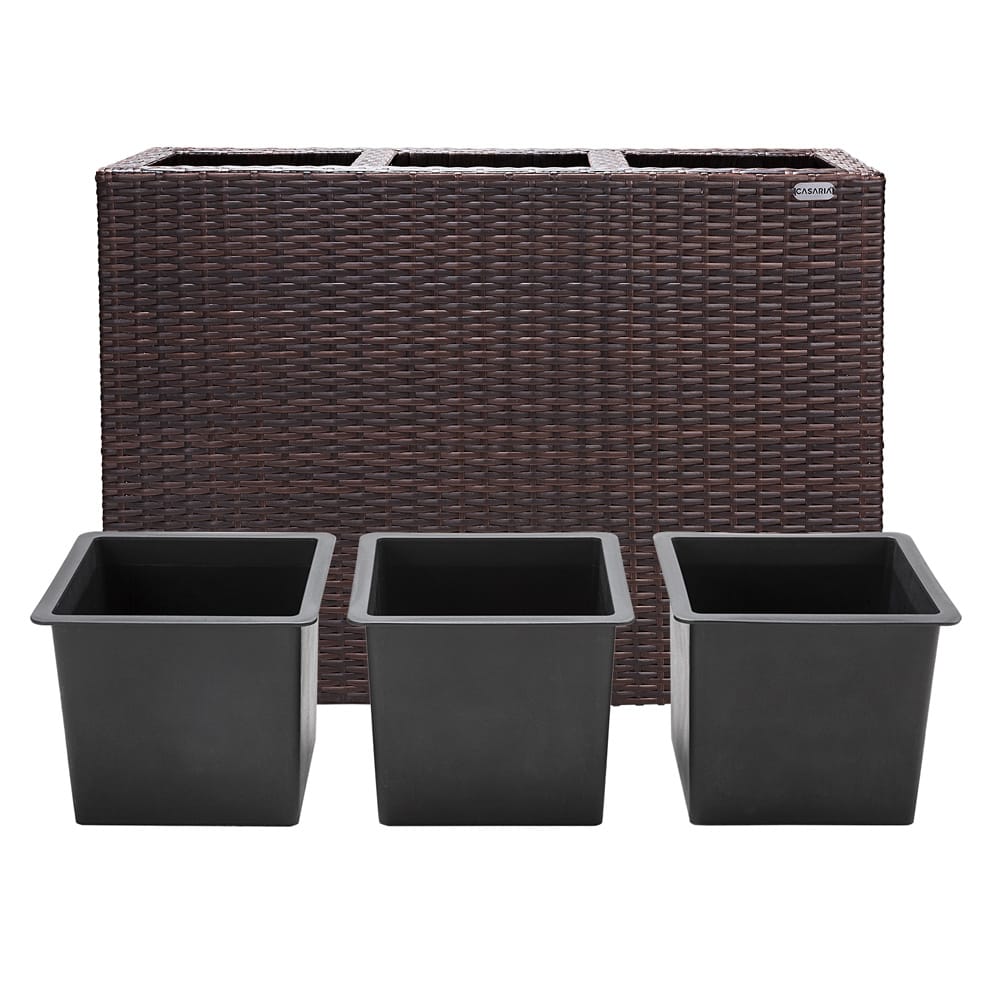 Rattan Planter Brown 83x30.5x60cm