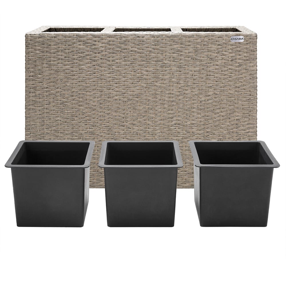 Rattan Planter Cream 83x30.5x60cm